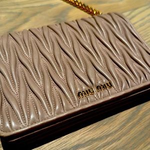 Miu Miu Nude Clutch Bag